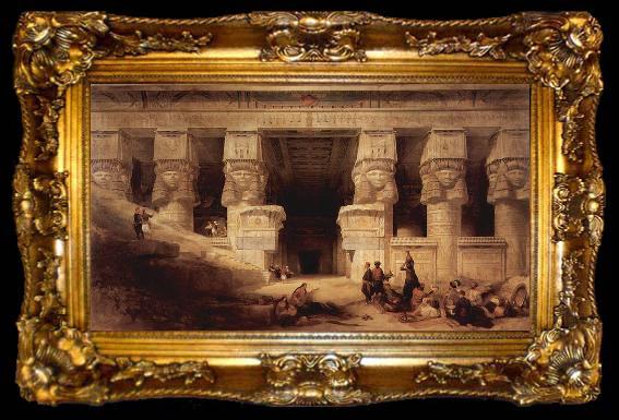 framed  David Roberts Der Tempel der Dendera, ta009-2